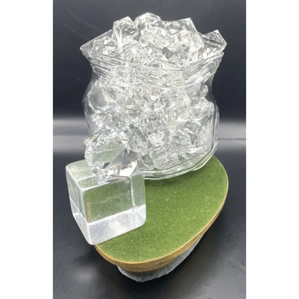 Dainty Realistic Unzipped Glass Sack Bag/Bowl/Jar